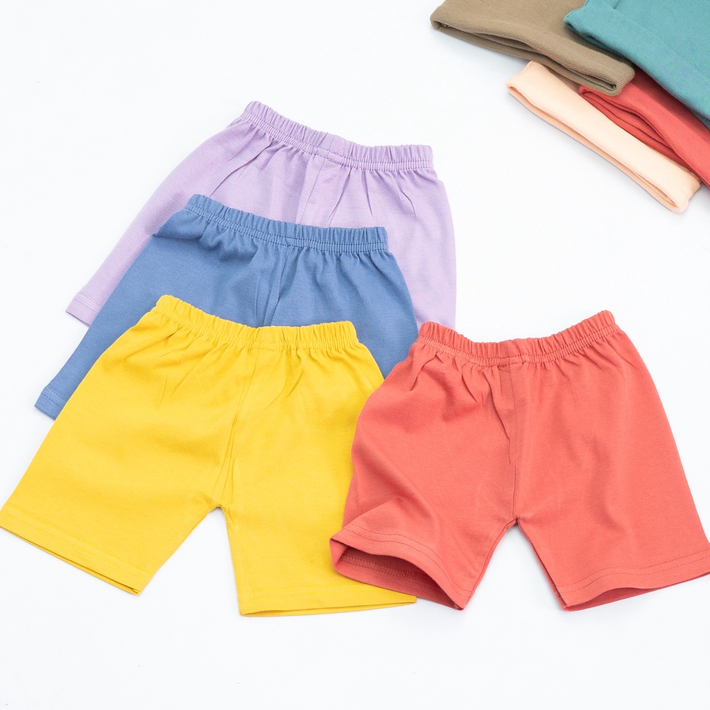 Casual Kids Short Pants Boys And Girls 100% Cotton Plain Pastel Color ...