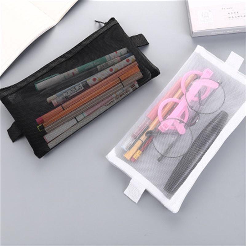 Mesh Simple Transparent Pencil Case Office Student Pencil Case Pencil ...