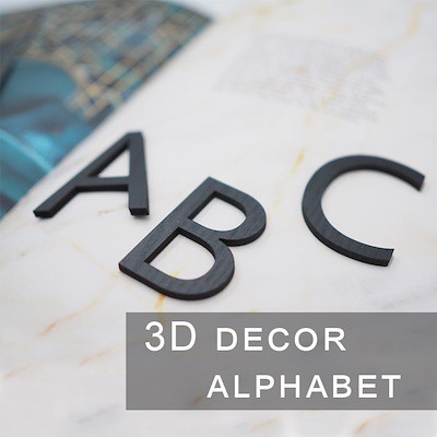  Ready Stock 3D Block Letter Alphabet Wall Decoration 