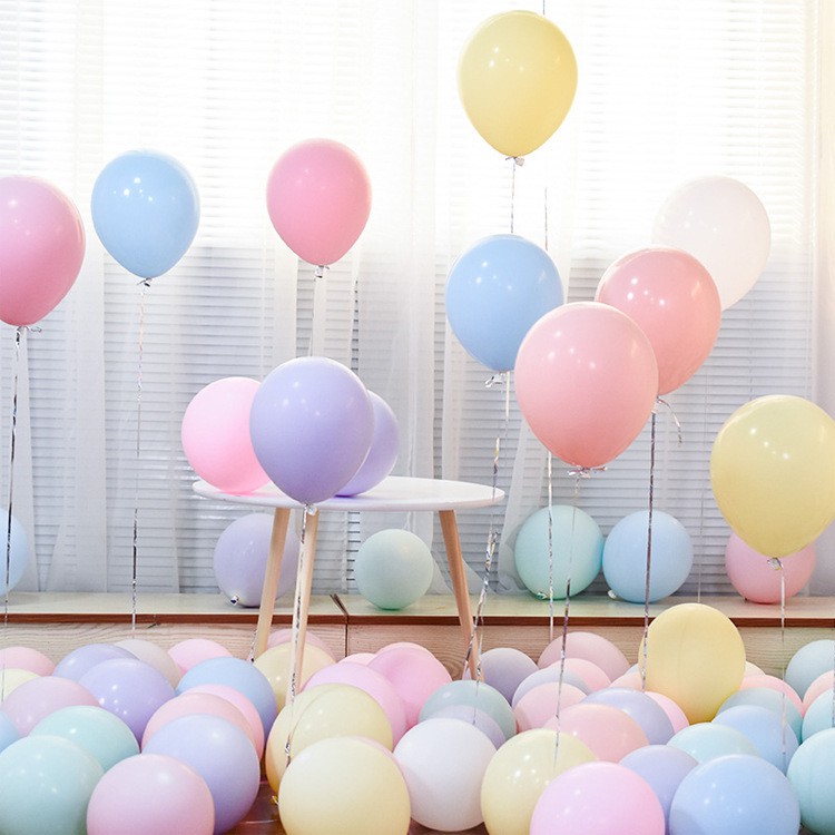 5 10 12 Inch 50 Pieces Thick Macarons Latex Balloon Birthday
