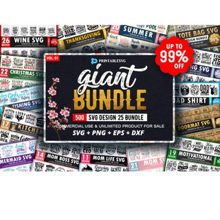 Download Svg Png Dxf Eps Crafting 500 Design Bundle Printing On T Shirt Mouse Pad Coffee Mug Posters Stickers Magnets Shopee Malaysia