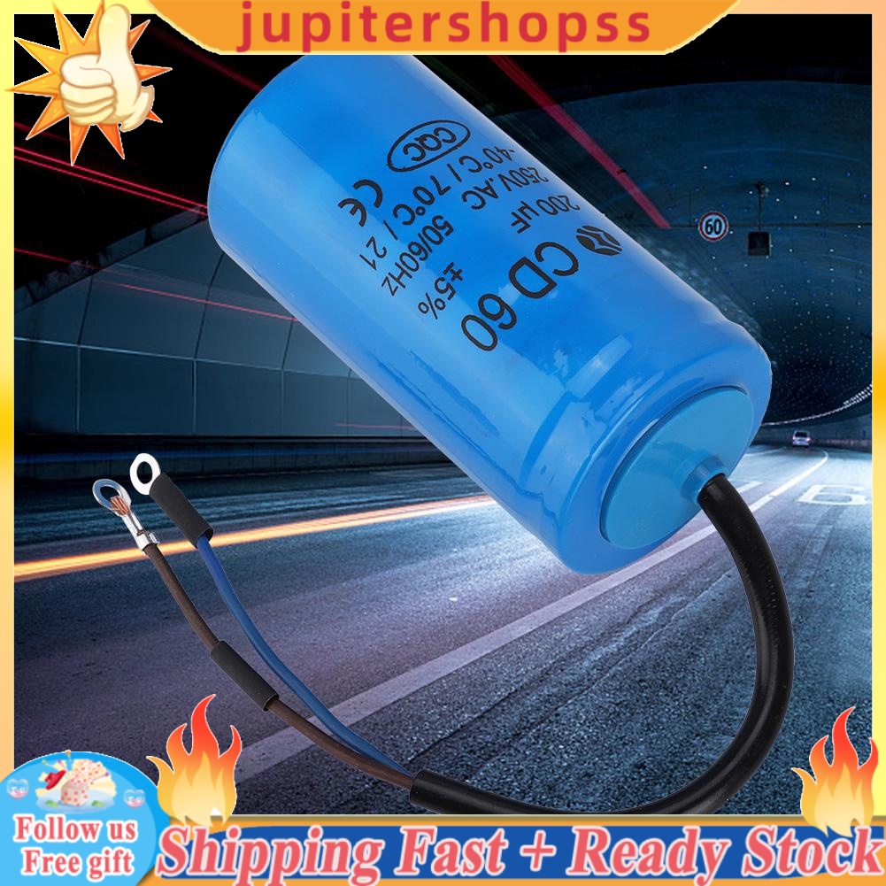 Condensateur CD60 - Condensateur De Fonctionnement CD60 Avec Câble 250V