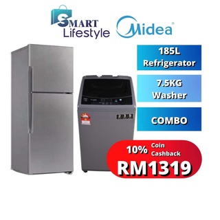 Midea 2 Door Refridgerator & Fully Auto Washing Machine (7.5kg) MFW-EC750S [Combo]