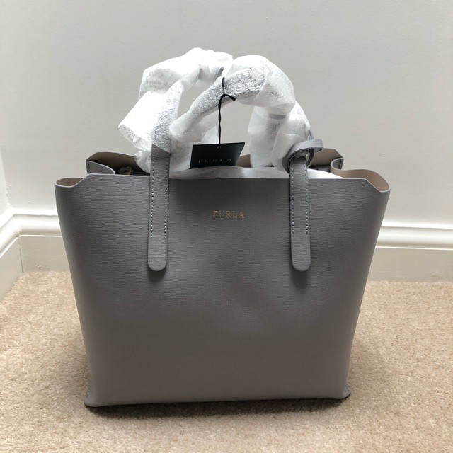 furla grey handbag