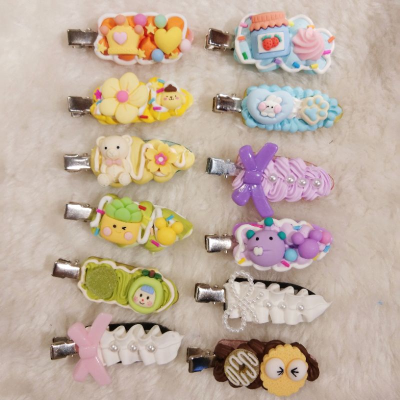 Decoden Hair Clip DIY Cute Design Shopee Malaysia