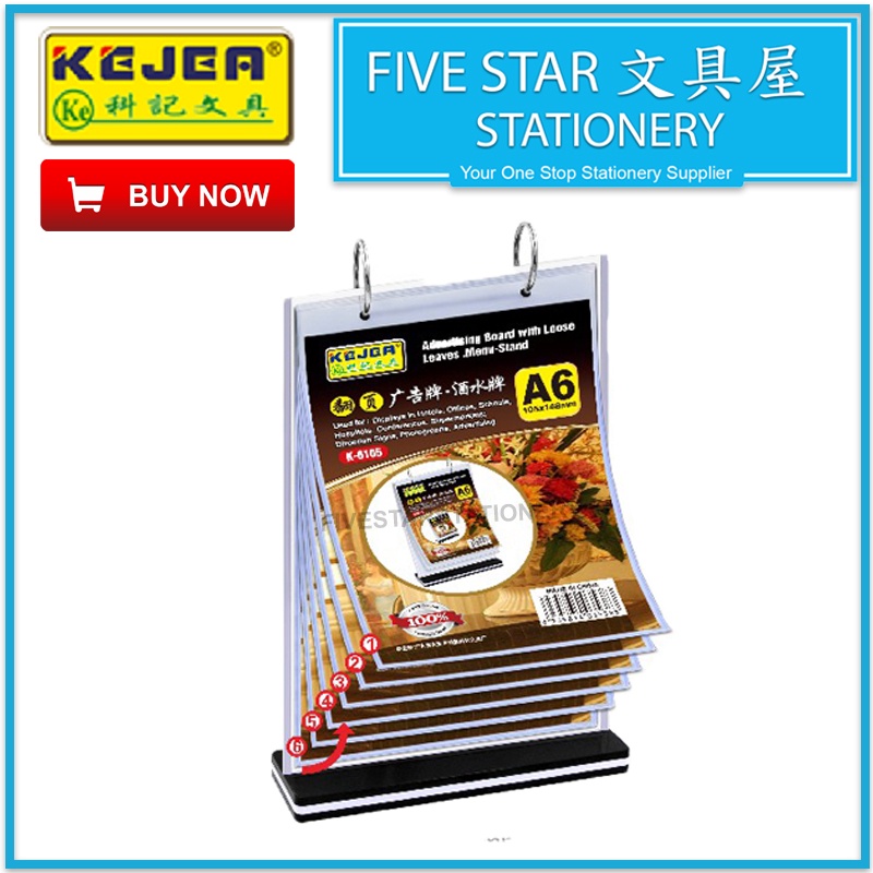 KEJEA K6105 FLIP MENU STAND A6 card stand | Shopee Malaysia