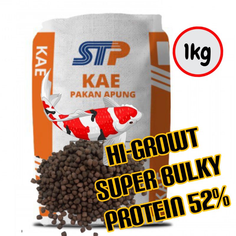 Super Bulky Fish Feeder Pellets Floating Feeder 1kg STP KAE protein 50