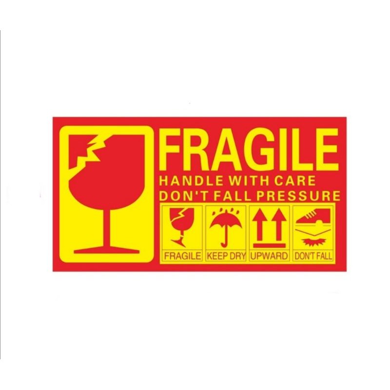 100Pcs 90mm x 50mm Fragile Stickers | Shopee Malaysia