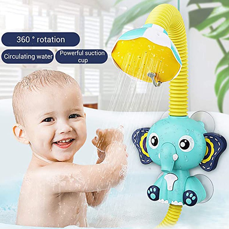 Baby Bath Toys Bath Shower Head Electric Elephant Adjustable Shower Head Bathtub Sprinkler Spraying Water Toy For Baby Bathing Time Game 12 Months Shopee Malaysia