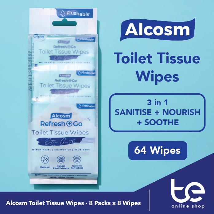 Alcosm Toilet Wipes Lady Antibacterial Toilet Wipes / Wet Tissues / Wet