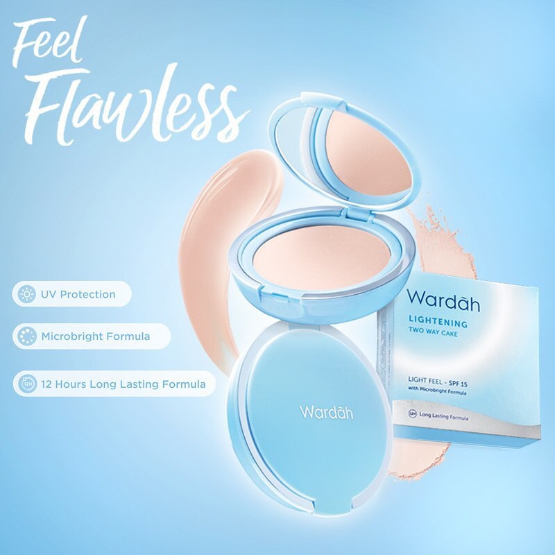 Ready Stock Wardah Lightening Powder Foundation Light Feel 12 Gr Wardah Powder Wardah Compact Powder