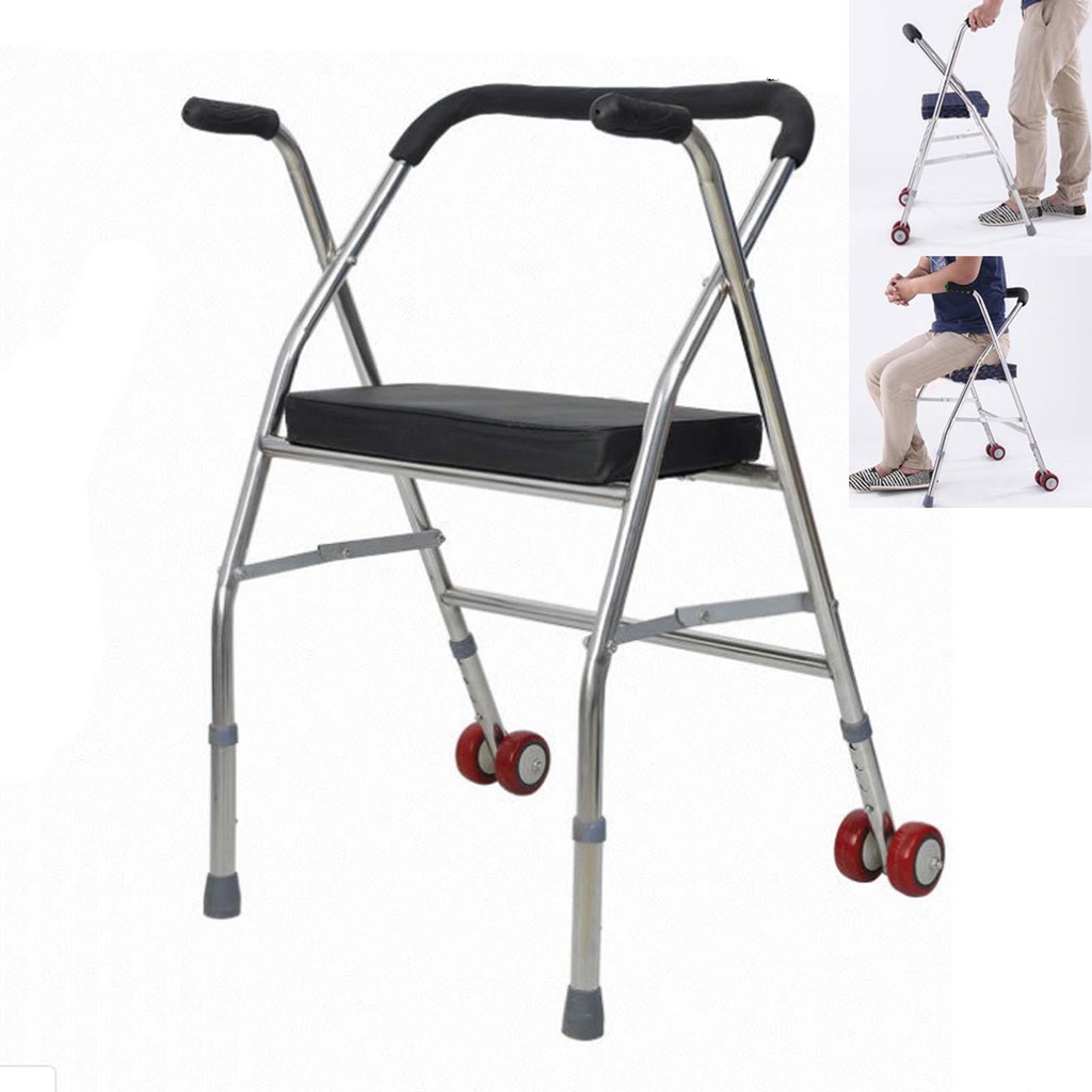 Senior Citizen OKU Foldable Walking Frame Medical Crutch Walker Aid