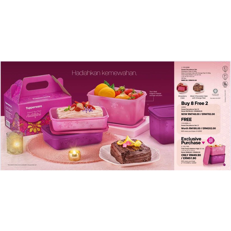 Tupperware Sweet Decadence Set 6pcs