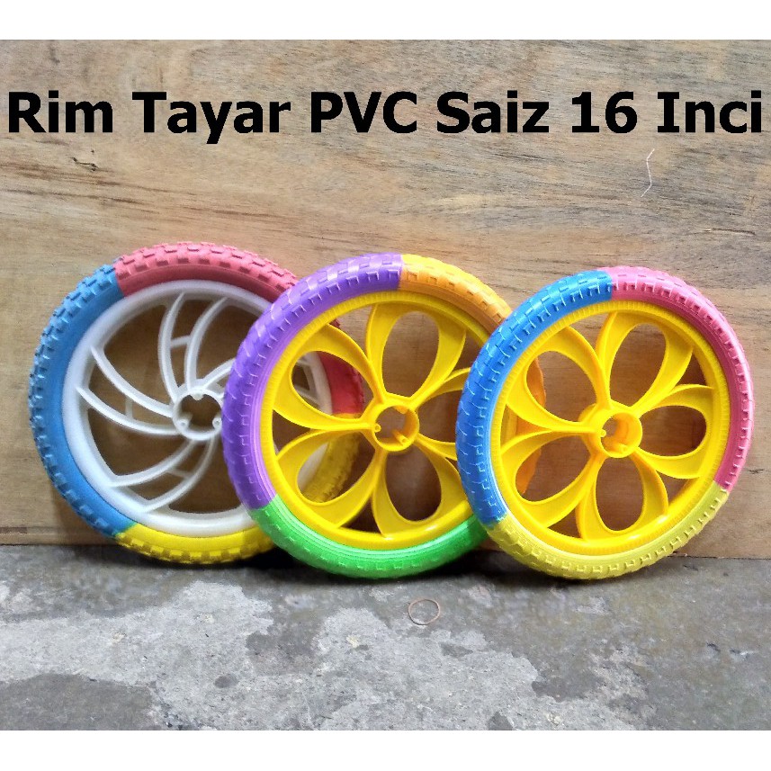 Rim Tyre Pvc Bicycle 16 Inch Rim Tayar Plastik Basikal Budak 16 Inci Shopee Malaysia