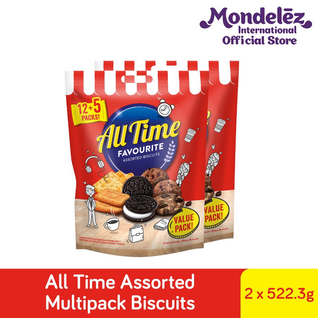 All Time Favourite Assorted Biscuits and Cookies - Oreo, Tiger, Chipsmore, and Jacob’s Biscuits and Cookies Halal Snacks