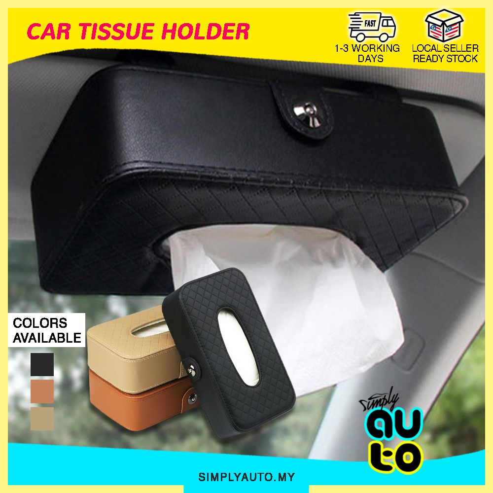 SIMPLYAUTO Luxury Car Sun Visor Tissue Box Holder Sun Visor Napkin