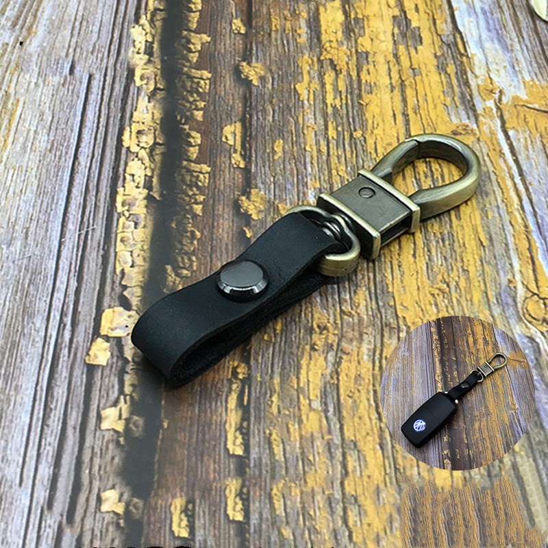 Keycord Luxury Leather Keychain Casual Handmade Cowhide Strap Lanyard