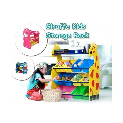 Giraffe Kids Storage Rack 6 3 Bin Giraffe Toys Rack 