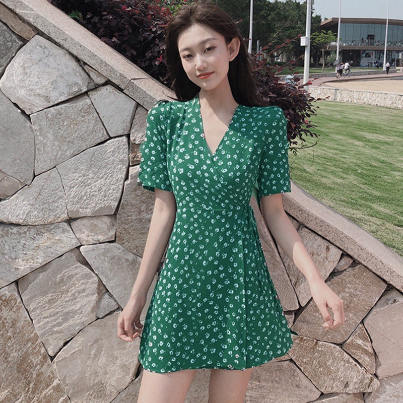 flower dress short sleeve