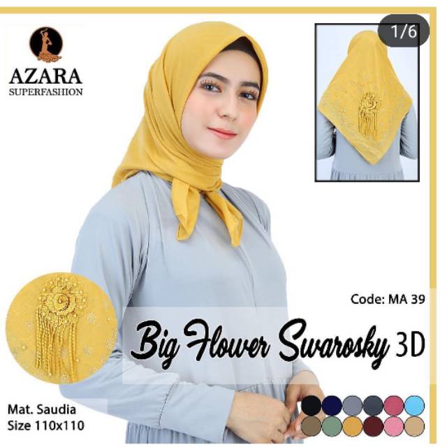 Azara Swag Veil Floral Motif Shopee Malaysia