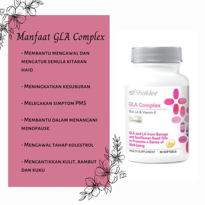 Shaklee Gla Complex Pakar Hormon Wanita 60 Capsules