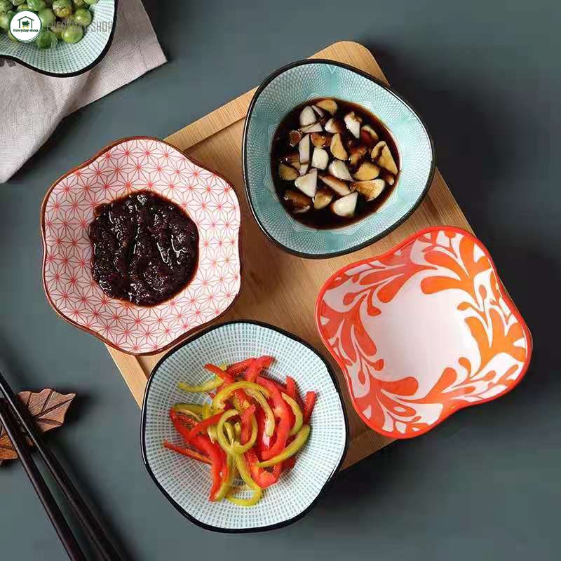 Japanese Style Ceramic Saucer Sushi Soy Vinegar Sauce Dish Condiment Saucers Plate Tableware Dishes For Seasonings