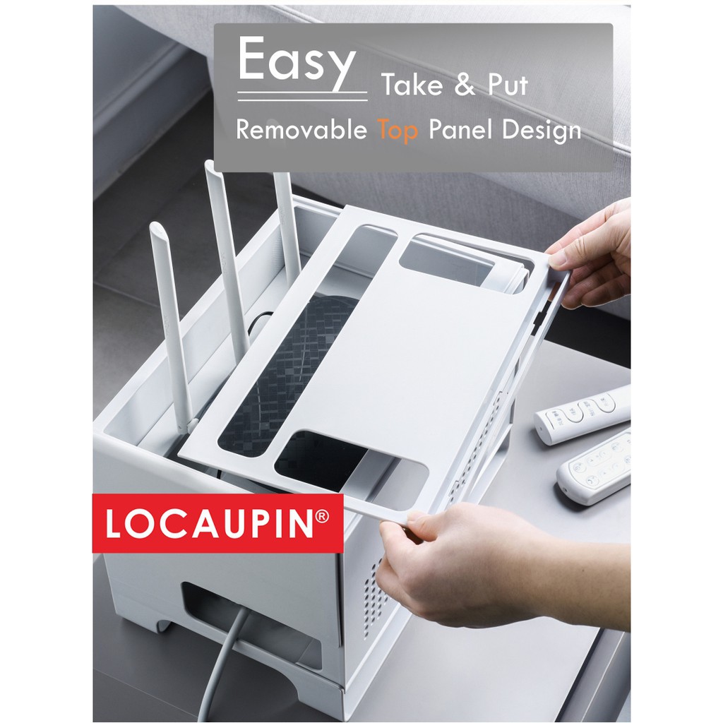 Double Layer Drawer Wifi Modem Router Cable Organizer / Kemas