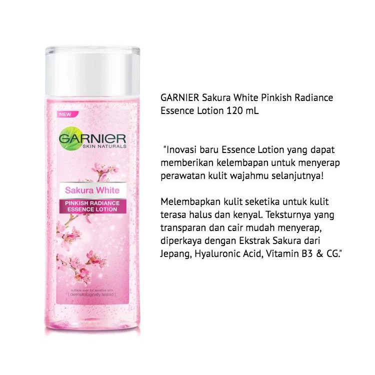 Garnier Sakura White Pinkish Radiance Essence Lotion Skin Care 1ml Original Shopee Malaysia