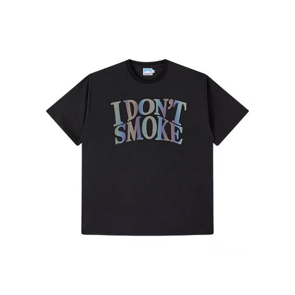 DONSMOKE REFLECTIVE COLORFUL LOG0 TEE (BLACK)