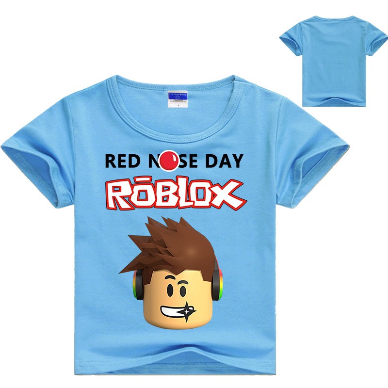 Kids Boys Girls Roblox Tshirt Summer Short Sleeve Tee Shirt Tops Shopee Malaysia - pikachu shirt light blue roblox