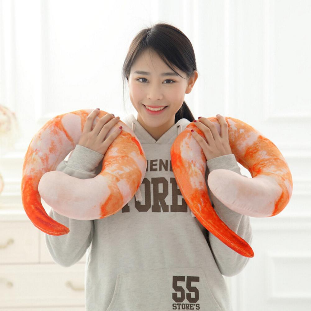 Details about   Funny Spoof Home Decor U Shape Pillow Shrimp 3D Neck Pillow Cotton Gifts BE 