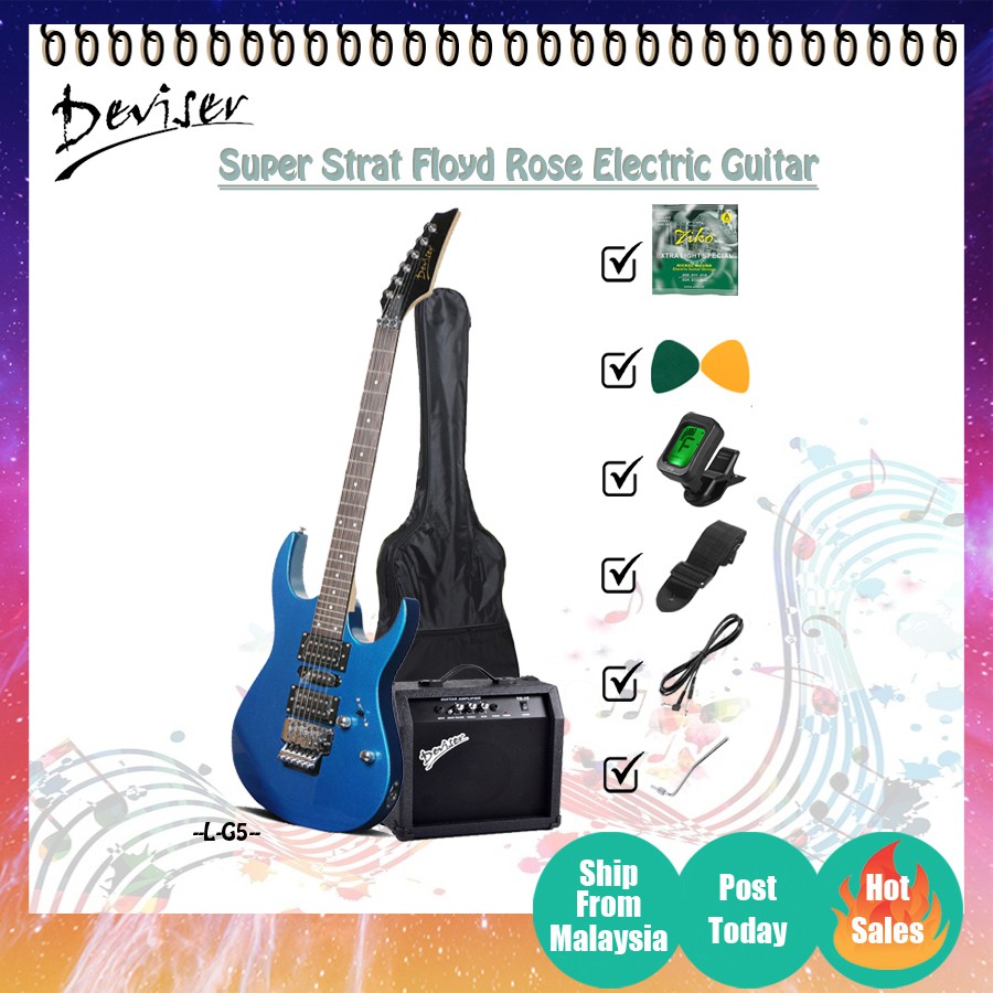 Deviser Super Strat Floyd Rose Electric Guitar L-G5 LG5 Package Set ...