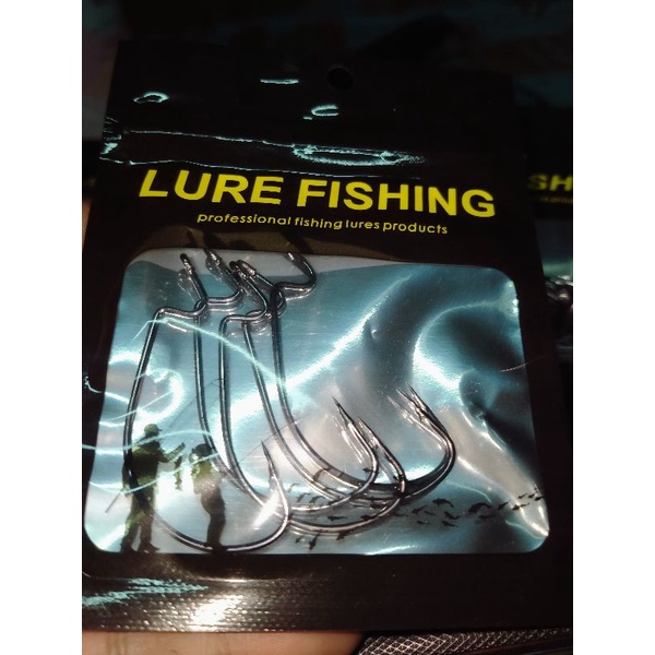 Weedless Hook Siakap Mata Kail Matakail Casting Softplastic Hook Shopee Malaysia