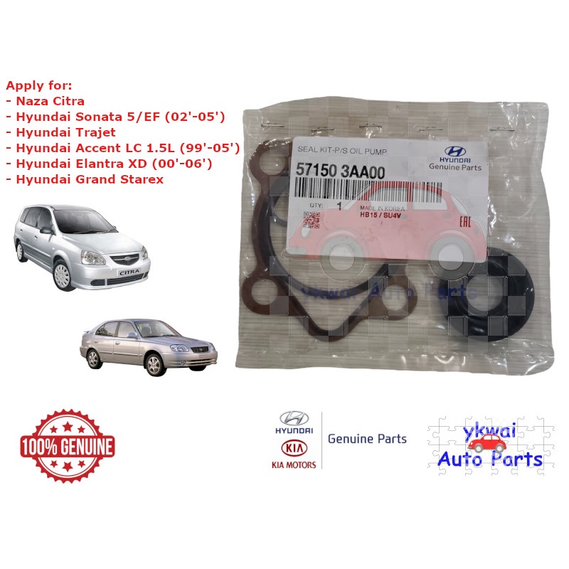 Genuine Hyundai Power Steering Oil Pump Seal Kit for Hyundai Elantra XD