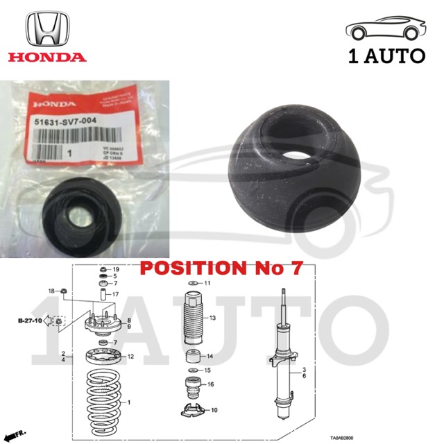 Original Honda Parts Front Shock Absorber Mounting Bush Honda Accord Cm4 2 0 Cm5 2 4 Odyssey Rb1 Rb3 2 4 1pcs Shopee Malaysia