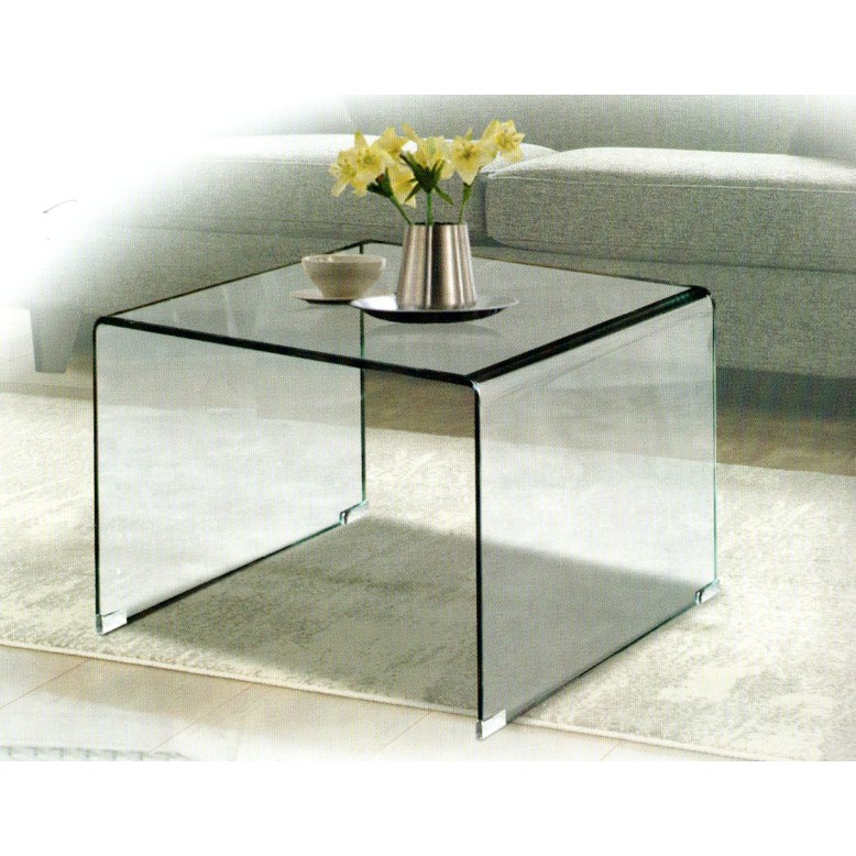 Miami Tempered Clear Glass Top Coffee, Big Square Coffee Table Glass