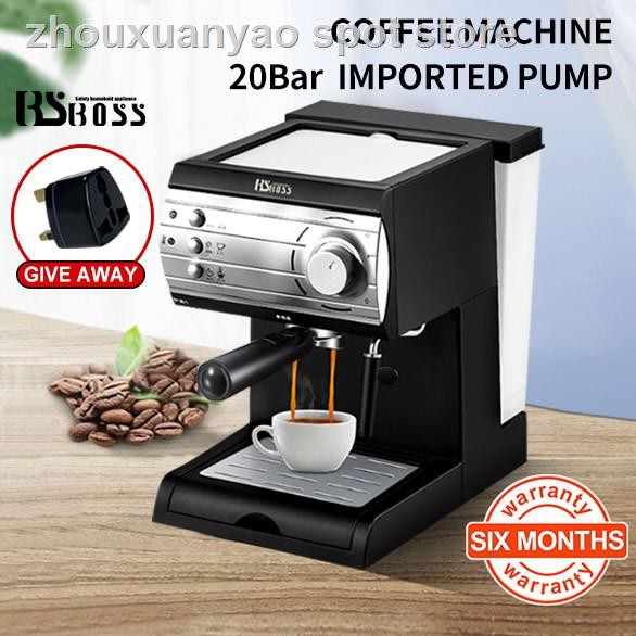Bsboss Coffee Maker Machine 20 Bar Pressure Pump Driven Espresso Shopee Malaysia