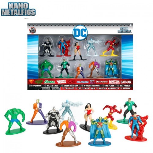 New DC Nano Metalfigs 10 Figure Pack Wonder Woman Batman Superman Official 
