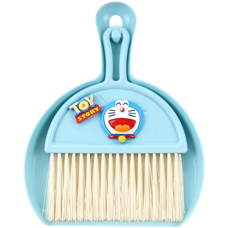 ⊕๑▼Cute cartoon mini student children plastic dustpan broom combination pet shovel keyboard desktop indoor cleaning