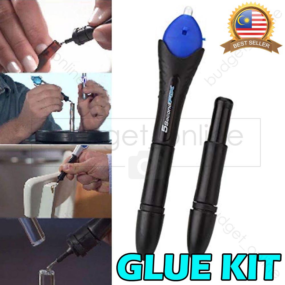 Glue Kit 5 Sec Welding Tool Fix Fill Seal Adhesive Glue UV Light Repair Kit/Kit Gam Pelekat