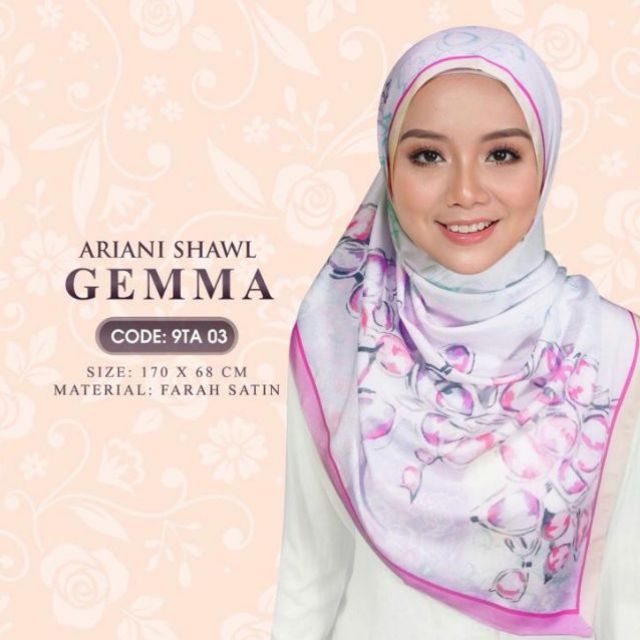 ARIANI Tudung Shawl Satin Silk [Printed/ Bercorak] Ready Stock | Shopee ...