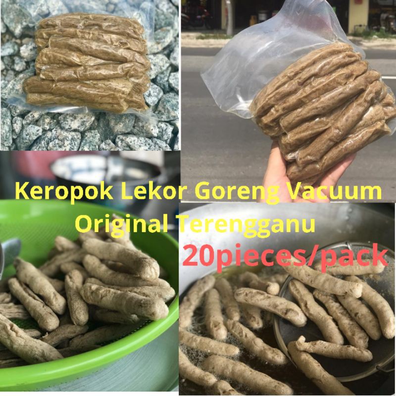 Keropok Lekor Goreng Rebus Vacuum Original Terengganu 20pieces Pack Tahan Lama Homemade Keropok Losong