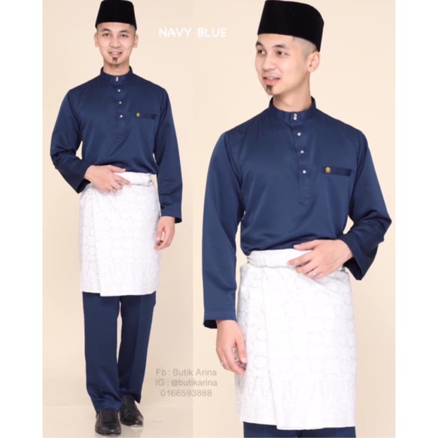 Baju Raya Biru Navy