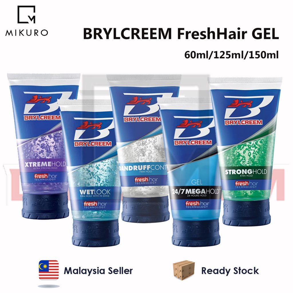 BRYLCREEM Fresh Hair Technology Styling Hair GEL 60ml/125ml/150ml | Shopee  Malaysia
