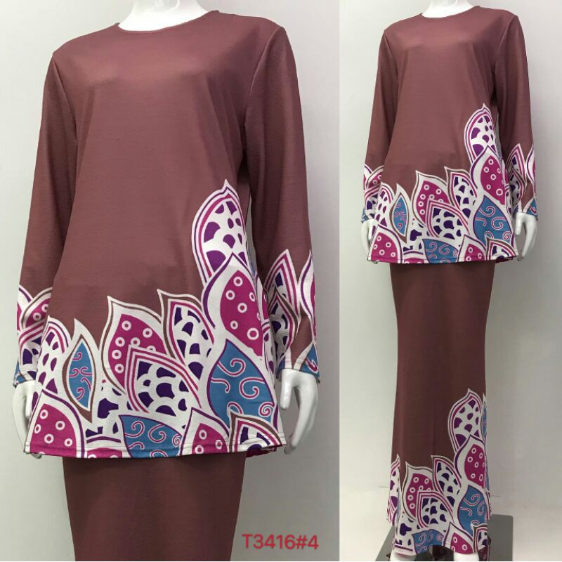 Nayla Z Baju  Kurung Floral Design  Long sleeve Lengan  