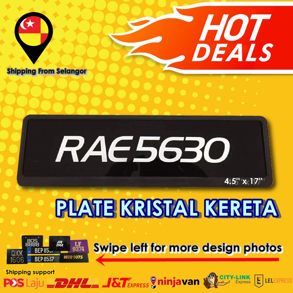 Nombor Plate Kristal Untuk Semua Jenis Kereta Huruf Tidak Kekuningan Shopee Malaysia