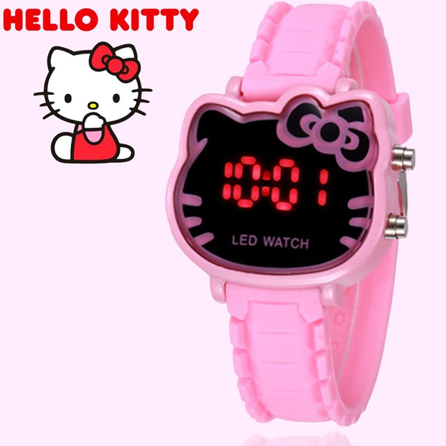 pink watch digital