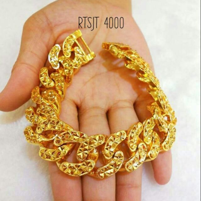  Gelang tangan Sajat  Emas Korea 24k Gold Plated High 