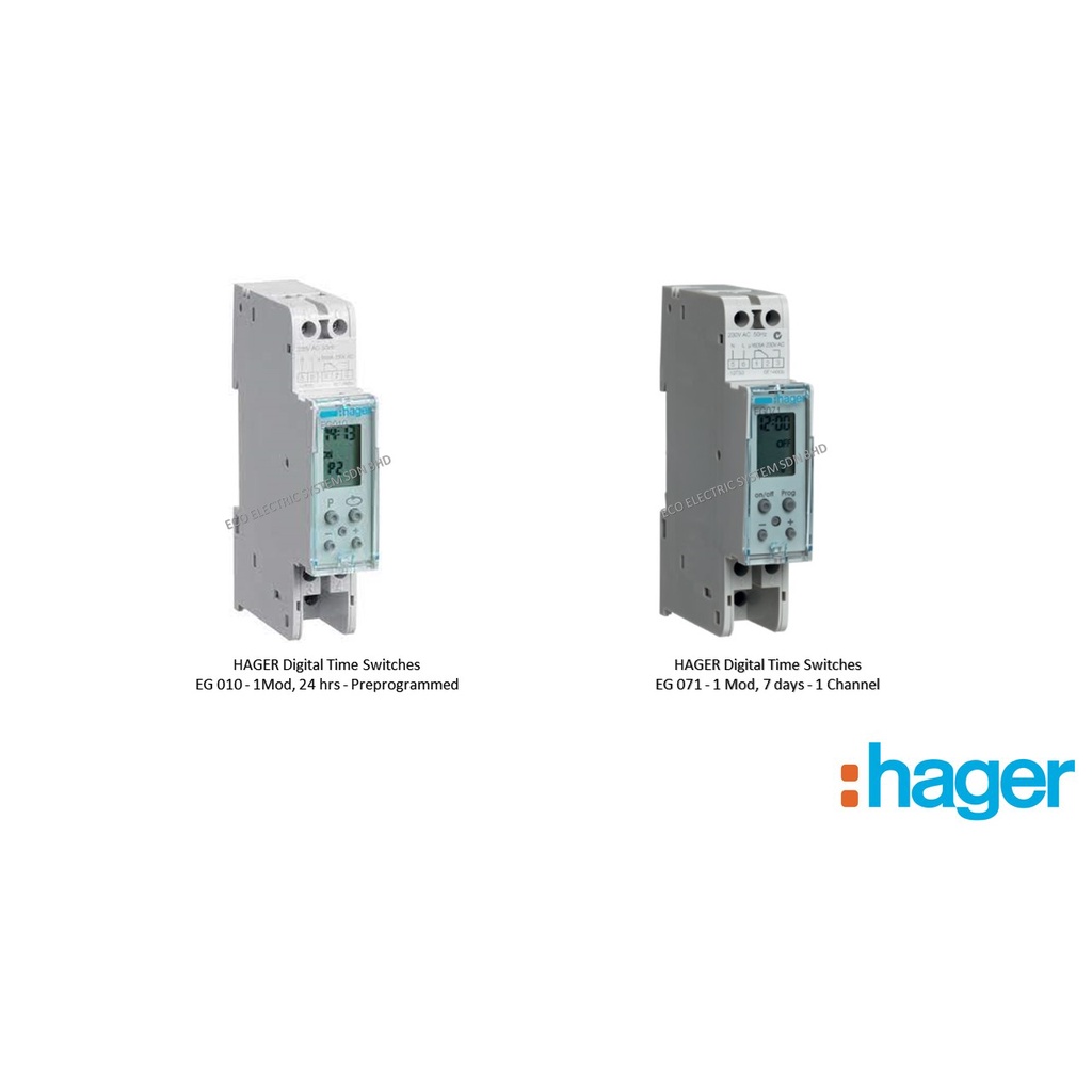 Hager Digital Time Switches ( Model EG 010 / EG 071 ) Shopee Malaysia