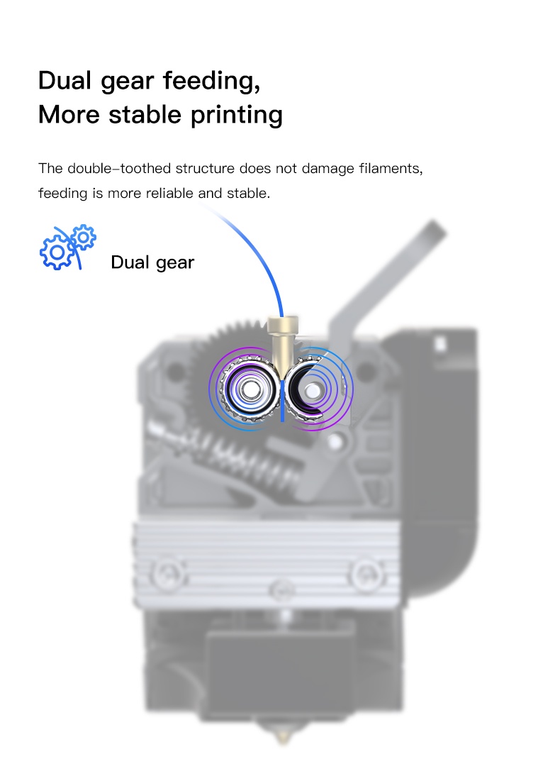 Sprite extruder pro kit 300℃ high temp all metal dual gear feeding design 3.5:1 gear ratio for ender 3 ender 3 v2 cr10